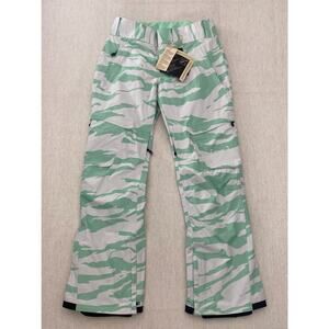 Burton AK GORE-TEX Snow Pants Womens Small Multi Oversized Zebra Waterproof NWT
